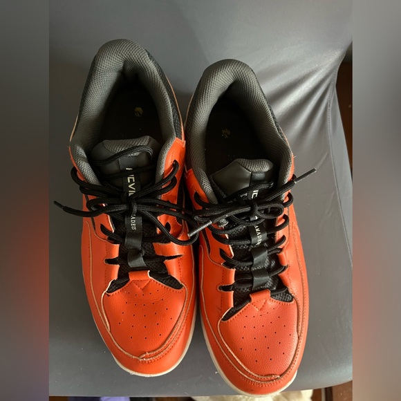 Fitville Amadeus Tennis and Pickleball men's lace up orange sneakers - Picture 1 of 8
